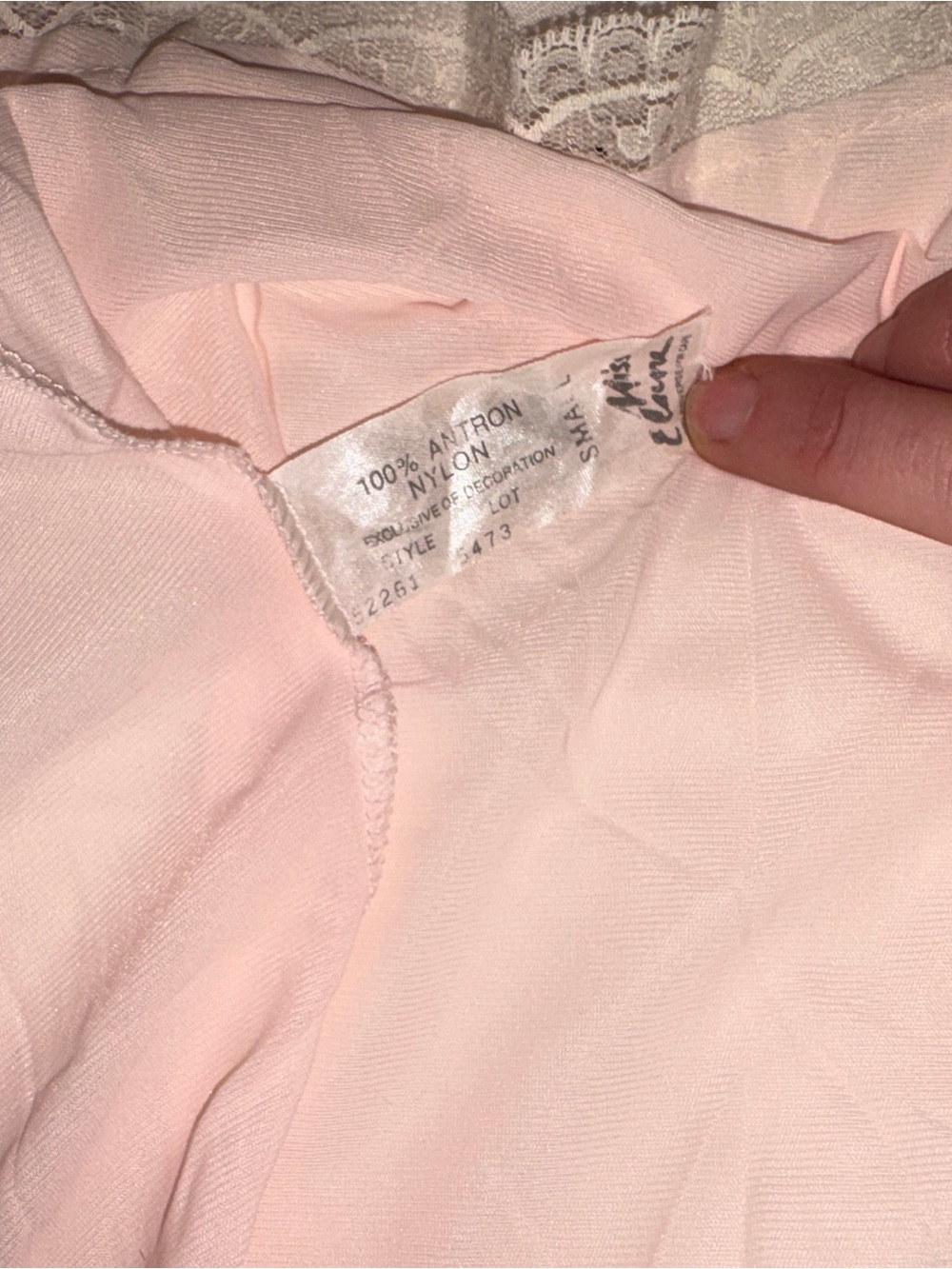 Miss Elaine Pale Pink Lace Chemise and Sheer Robe Set - Picture 10 of 12